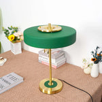 Modern medium - sized rotary table lamp in a striking green color