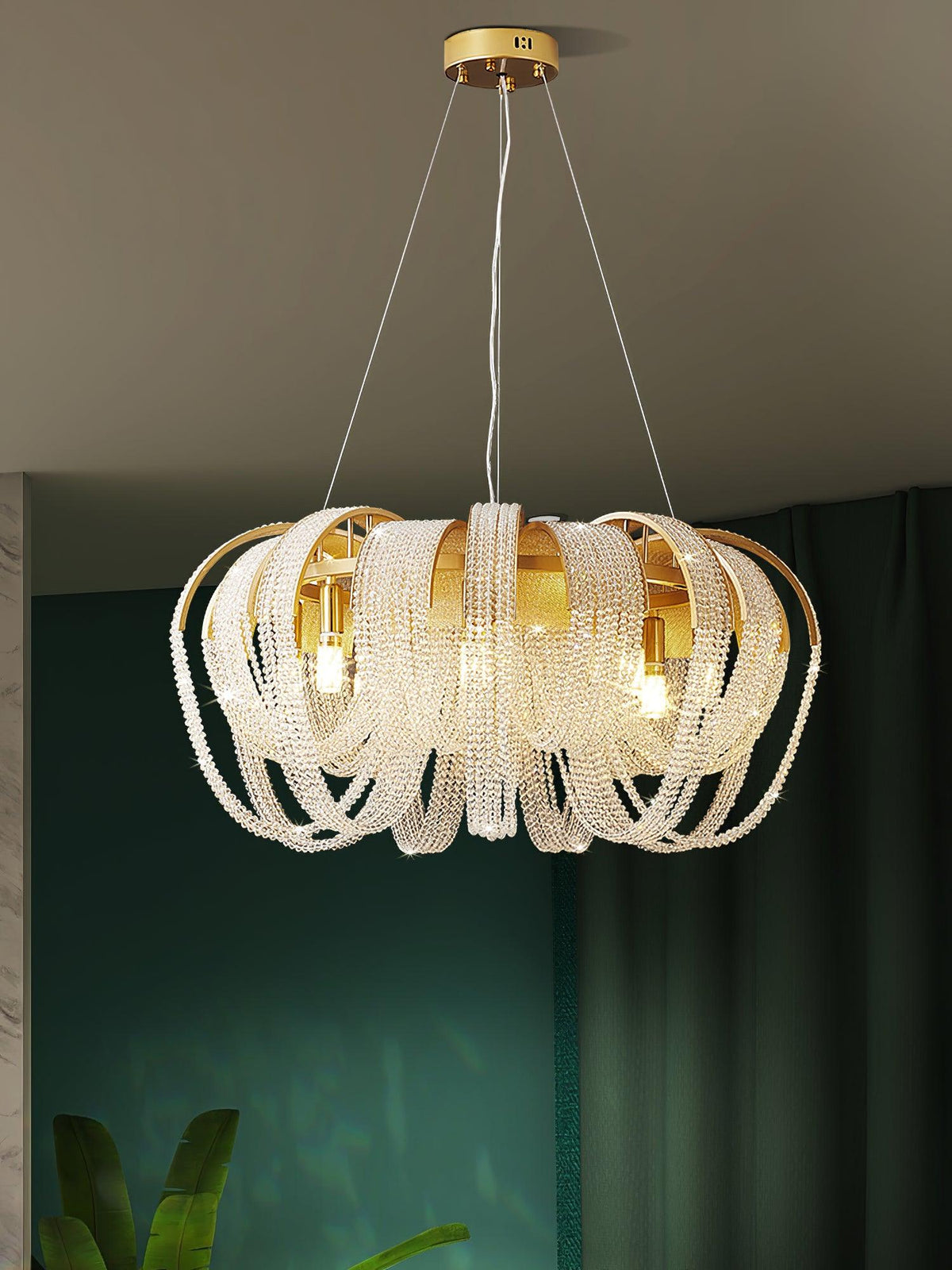 Mesh Crystal Pendant lamp 12