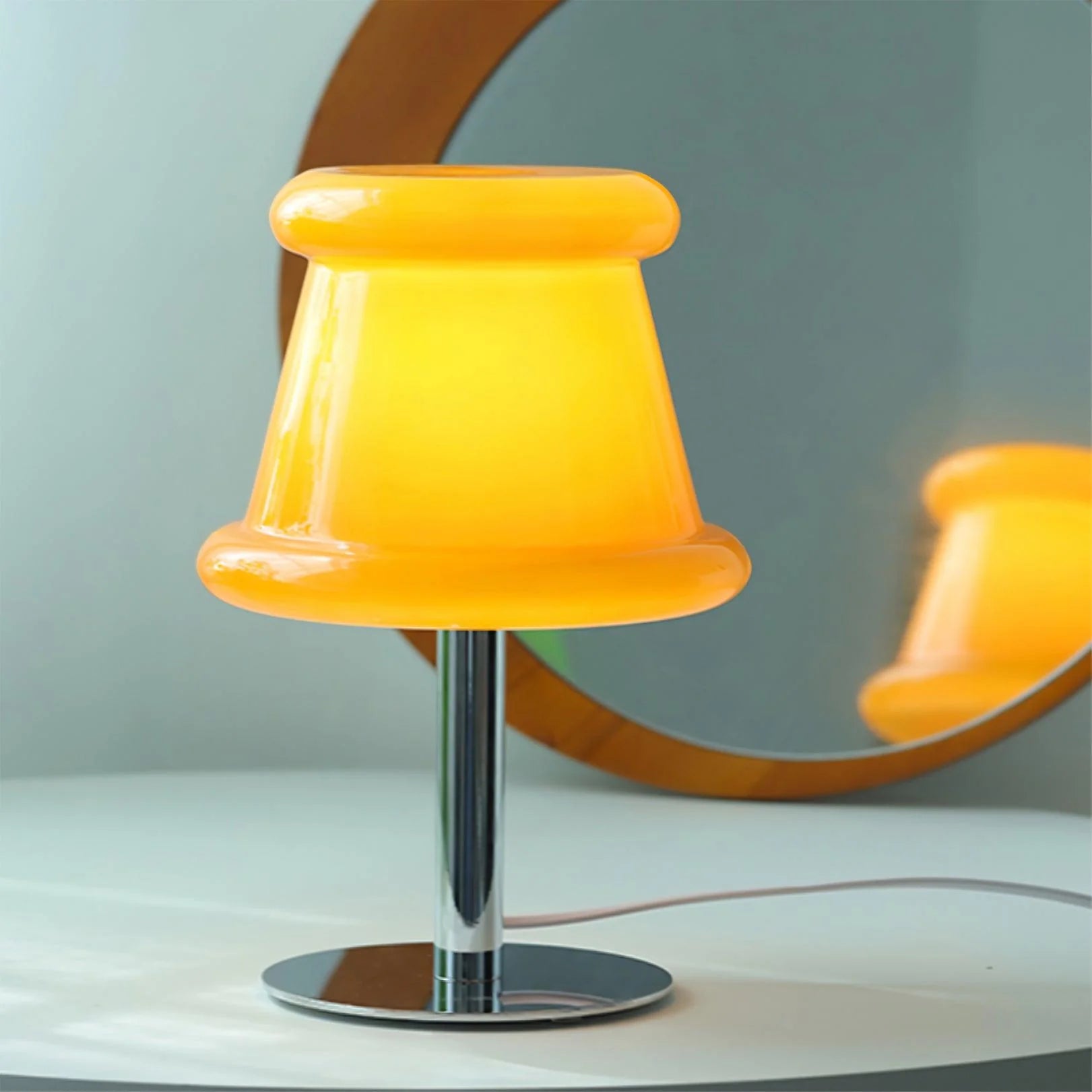 Milky Glass Lamp 8