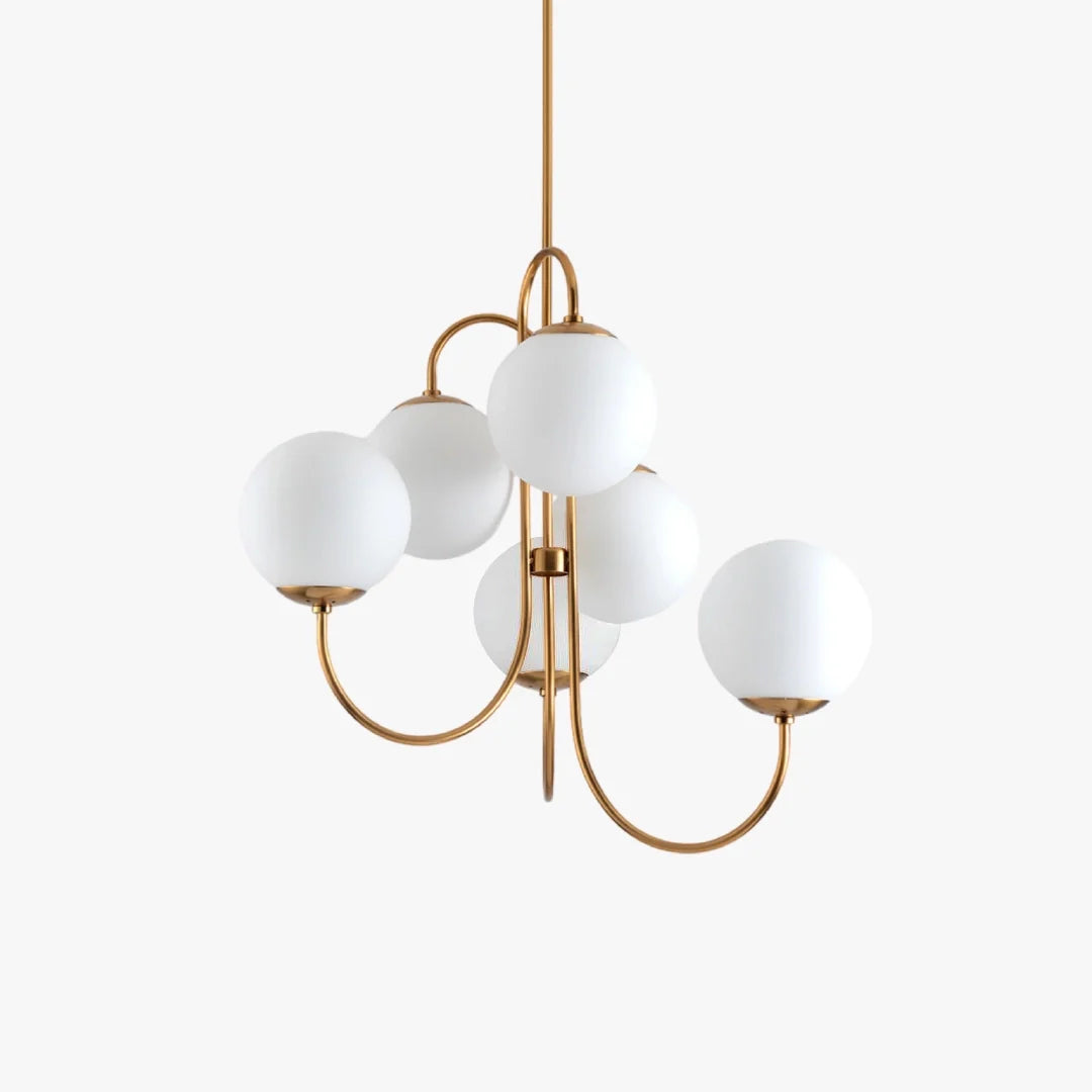 Milky White Spherical Chandelier 1