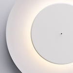 Close-up of white Minimalist Circular LED Ceiling Light.