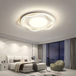 Stylish overhead lighting featuring sleek contours, enhancing the room’s contemporary look.