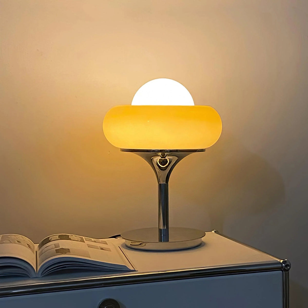 Modern_Egg_Tart_Table_Lamp_in the library