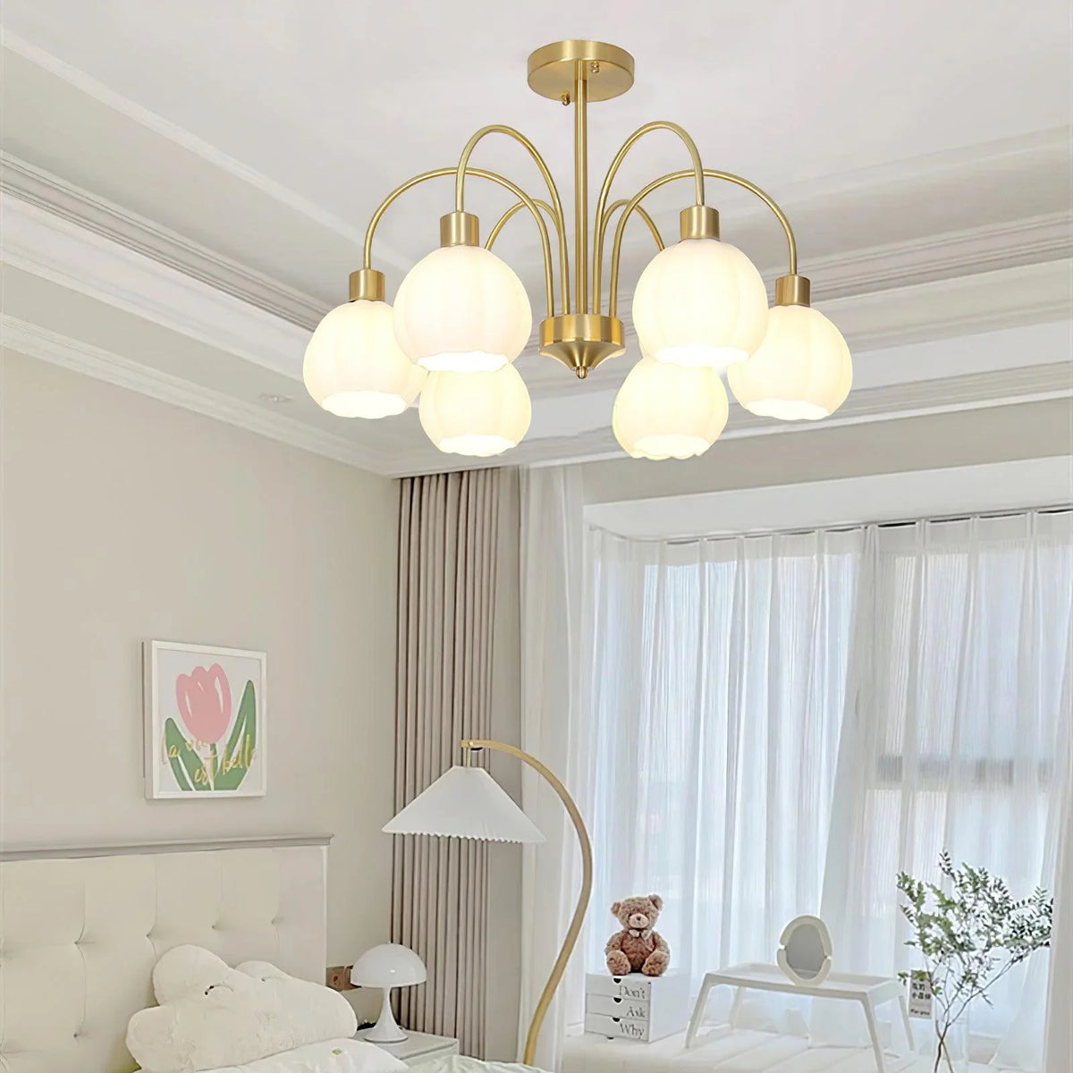 Modern French Gooseneck Chandelier 10