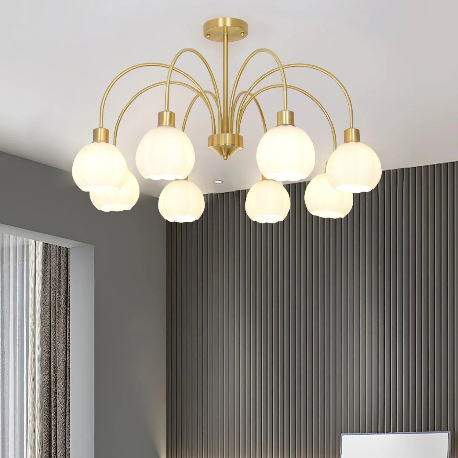 Modern French Gooseneck Chandelier 11