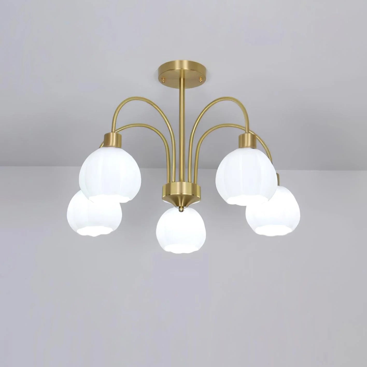 Modern French Gooseneck Chandelier 15