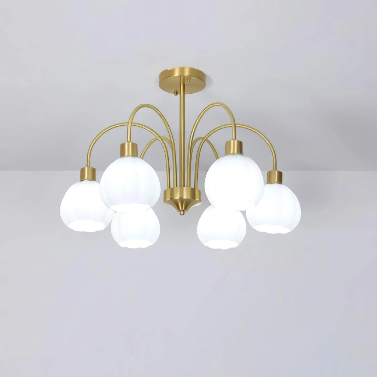 Modern French Gooseneck Chandelier 16