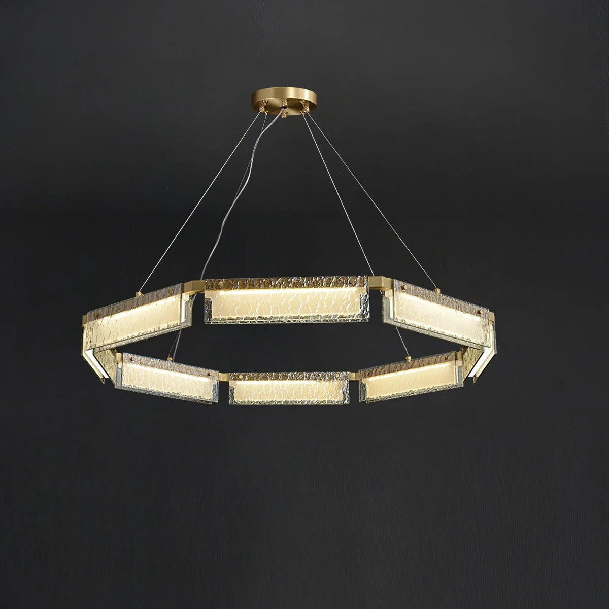 Modern Hubbardton Glass Chandelier 15