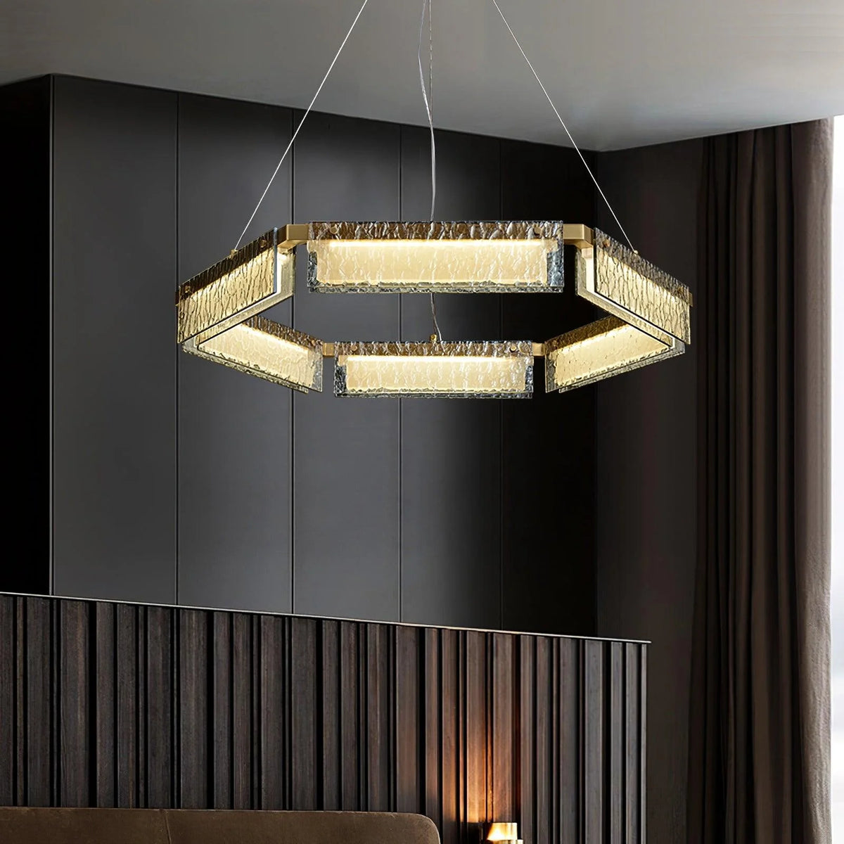 Modern Hubbardton Glass Chandelier 5