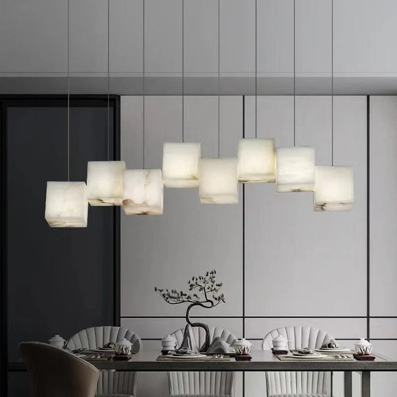 Modern Marble Box Chandelier 2