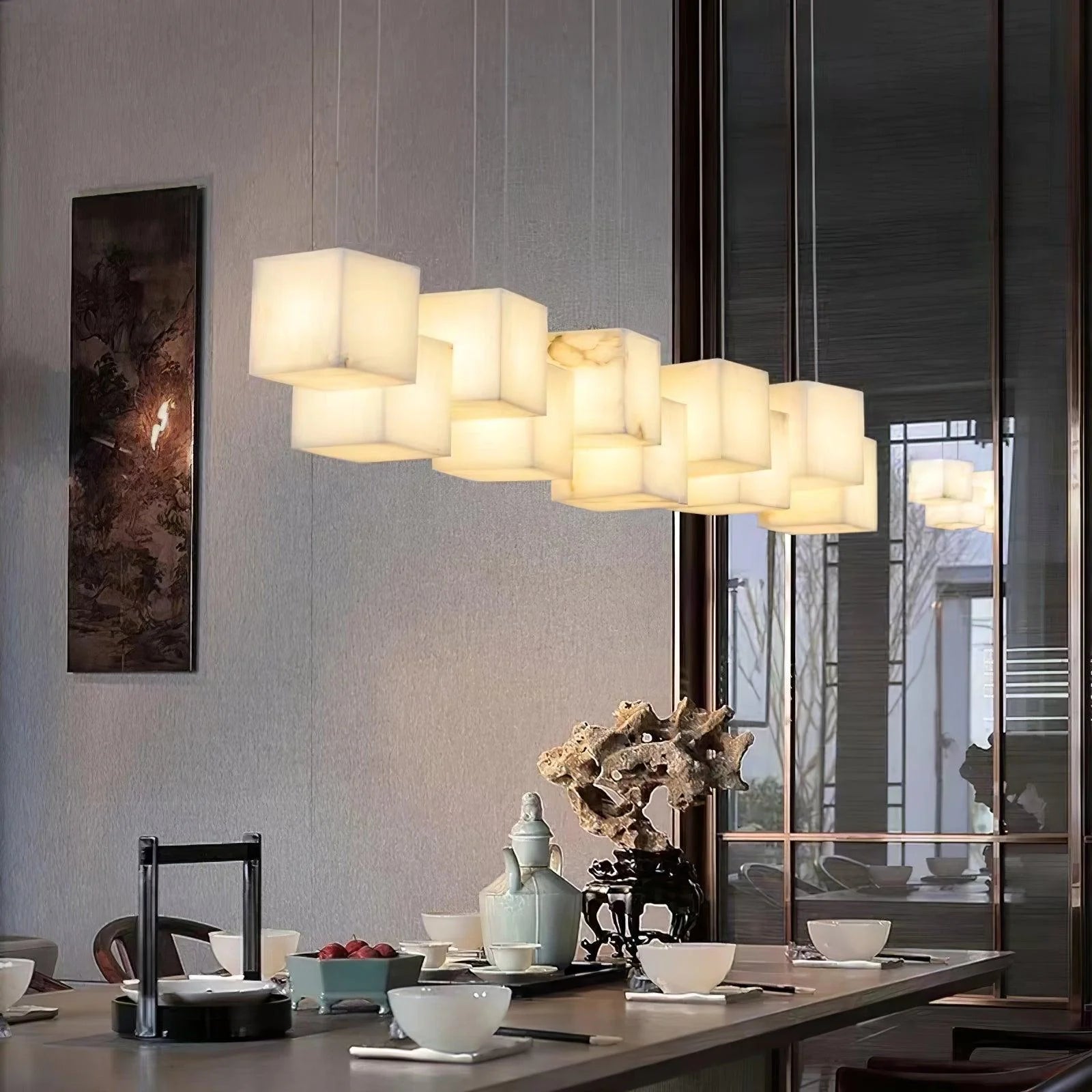 Modern Marble Box Chandelier 5