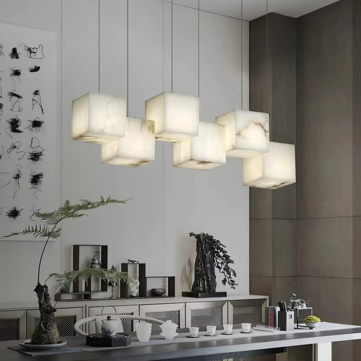 Modern Marble Box Chandelier 6