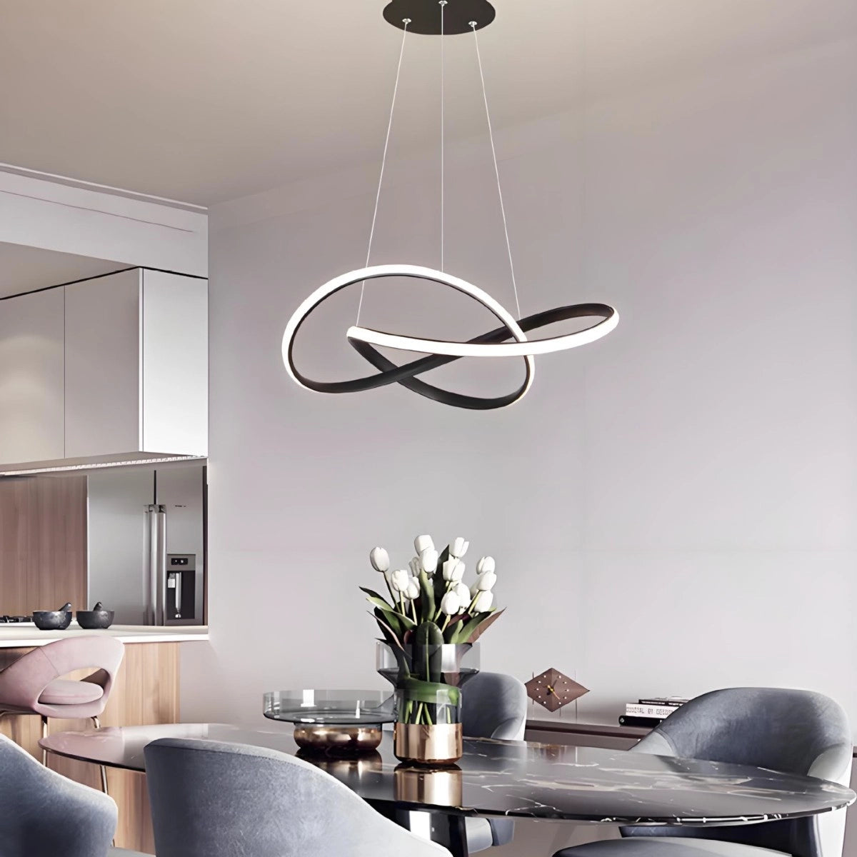 Modern Mobius Pendant Light 1