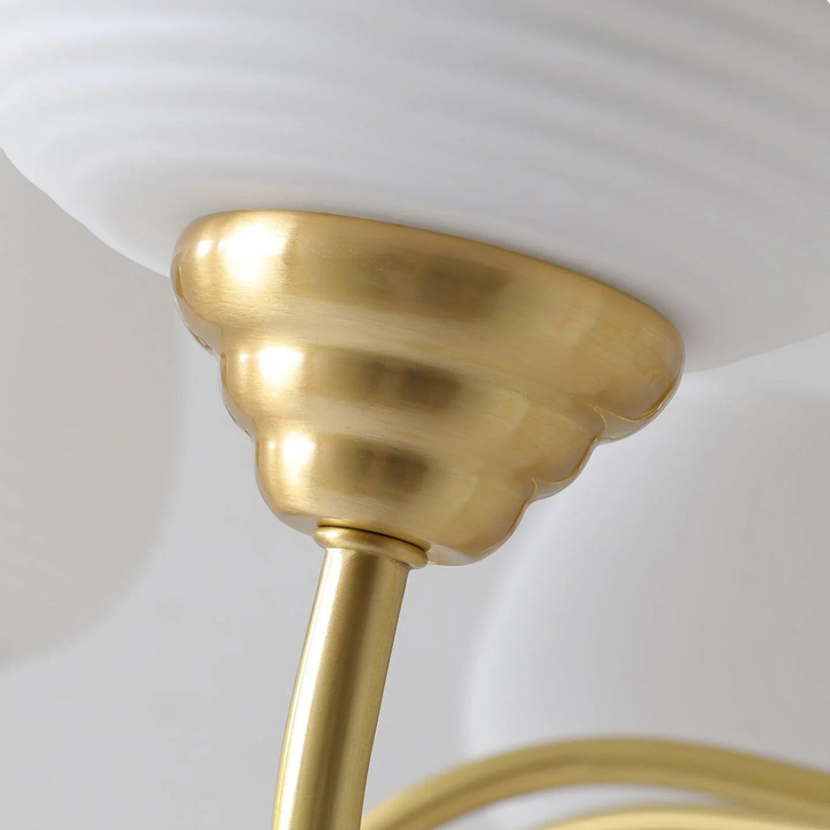 close up of lampshade of Honeypot Chandelier