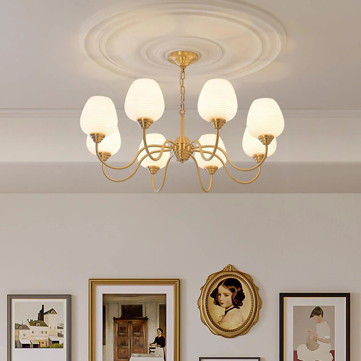 Modern Multihead glass chandeliers 3