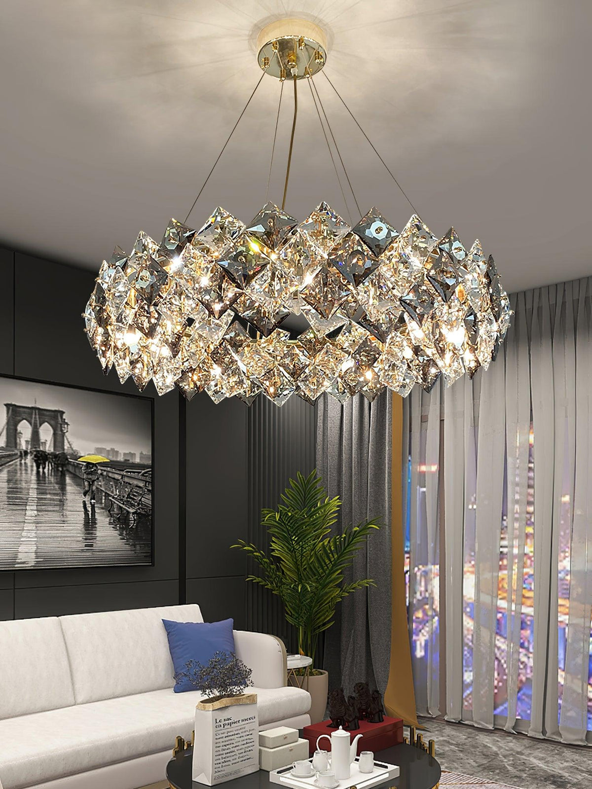 Modern Radiant Diamond Chandelier 10