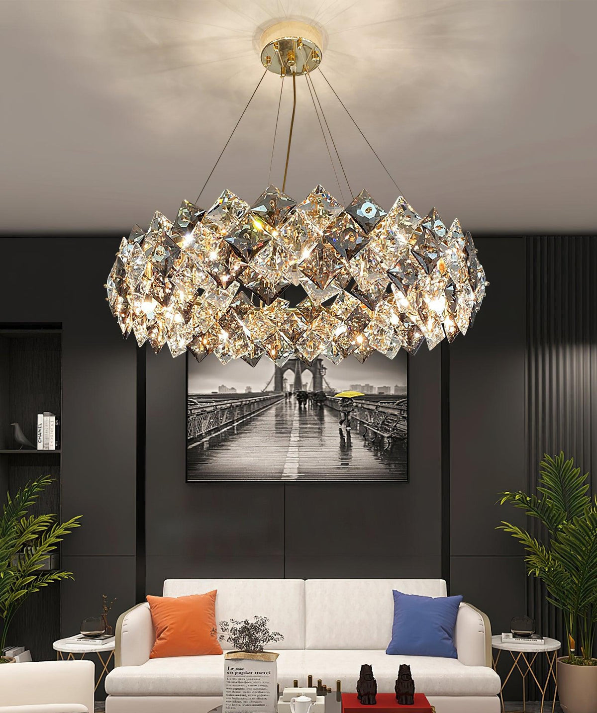 Modern Radiant Diamond Chandelier 7