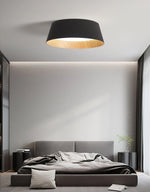 modern ribbed ceiling lamp with warm LED light