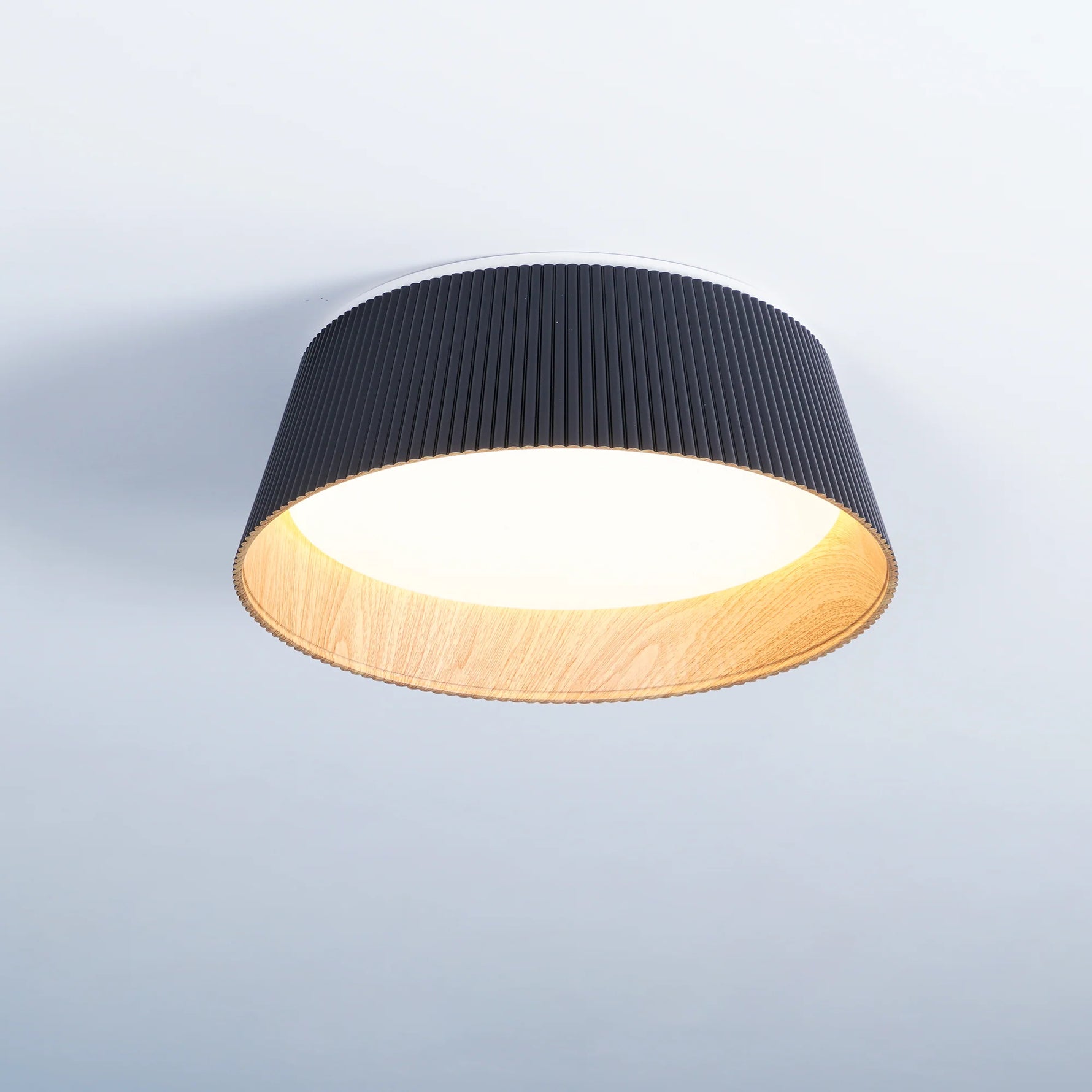 Black lampshade Modern_Ribbed_Ceiling_Light_22