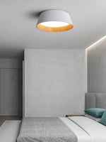 White Cannelured minimalist luminaire