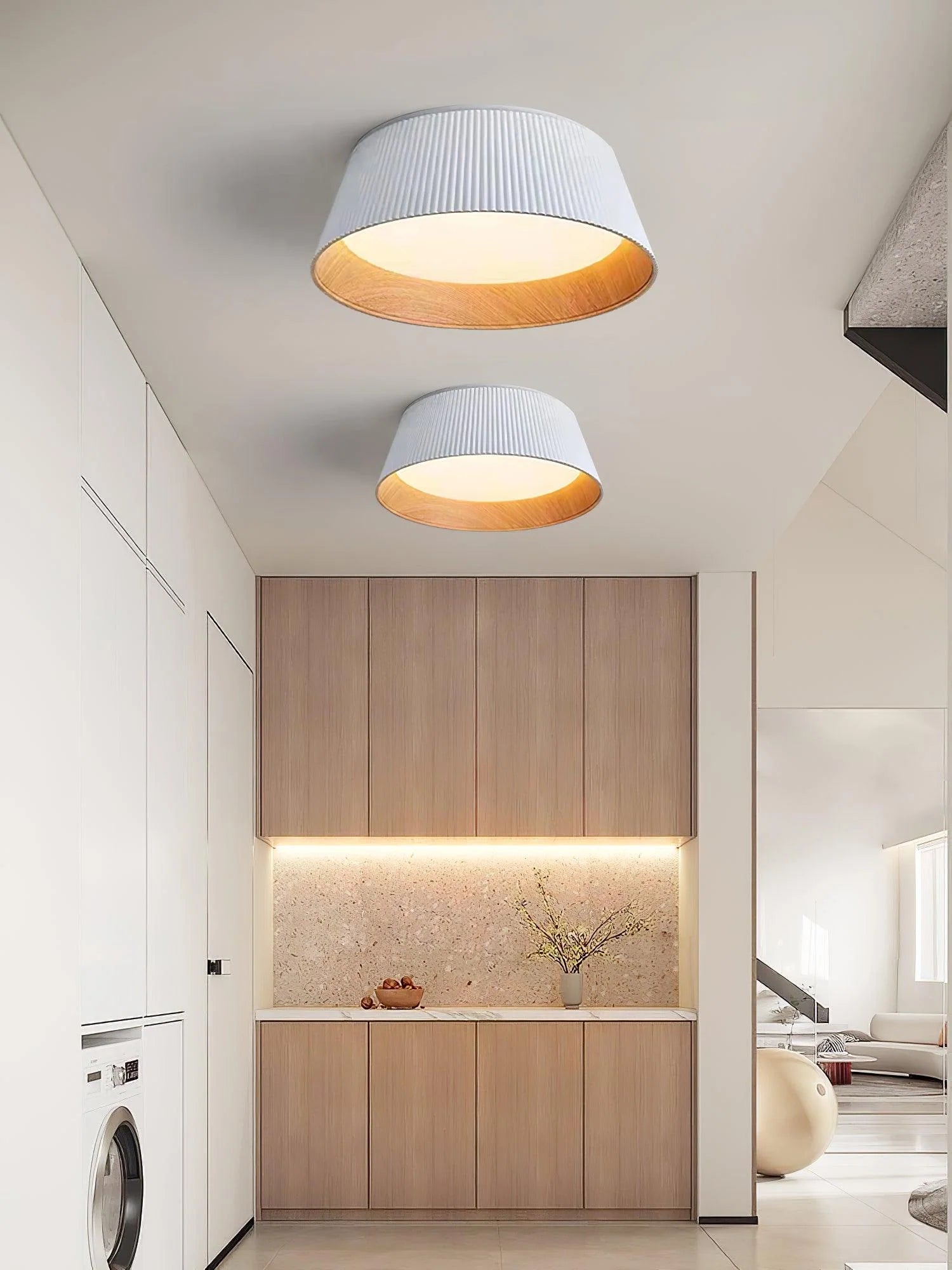 two resin ceiling lamp brights the kitchen