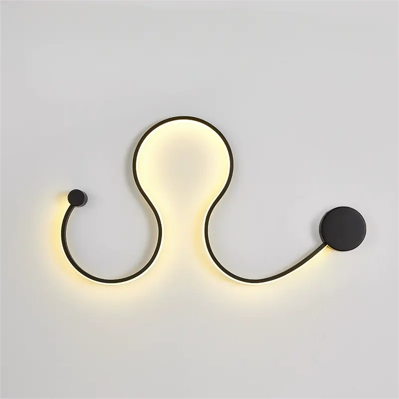 Modern_Serpentine_Wall_Light_B_Type_Black