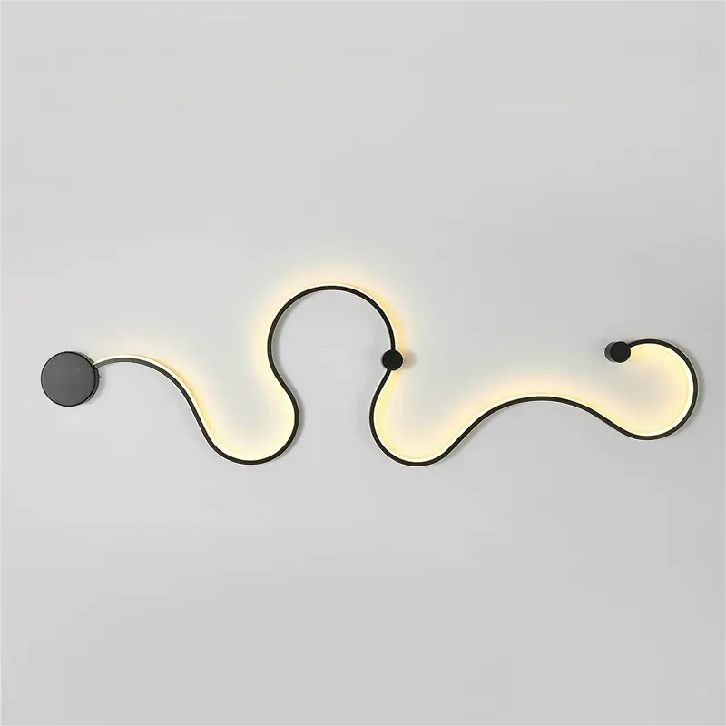 Modern_Serpentine_Wall_Light_D_Type_Black