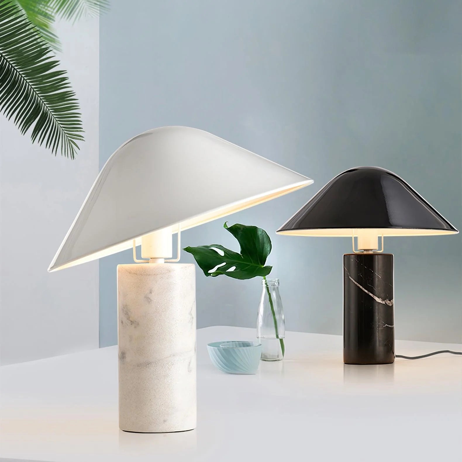 Modern White Flared Desk Lamp 12