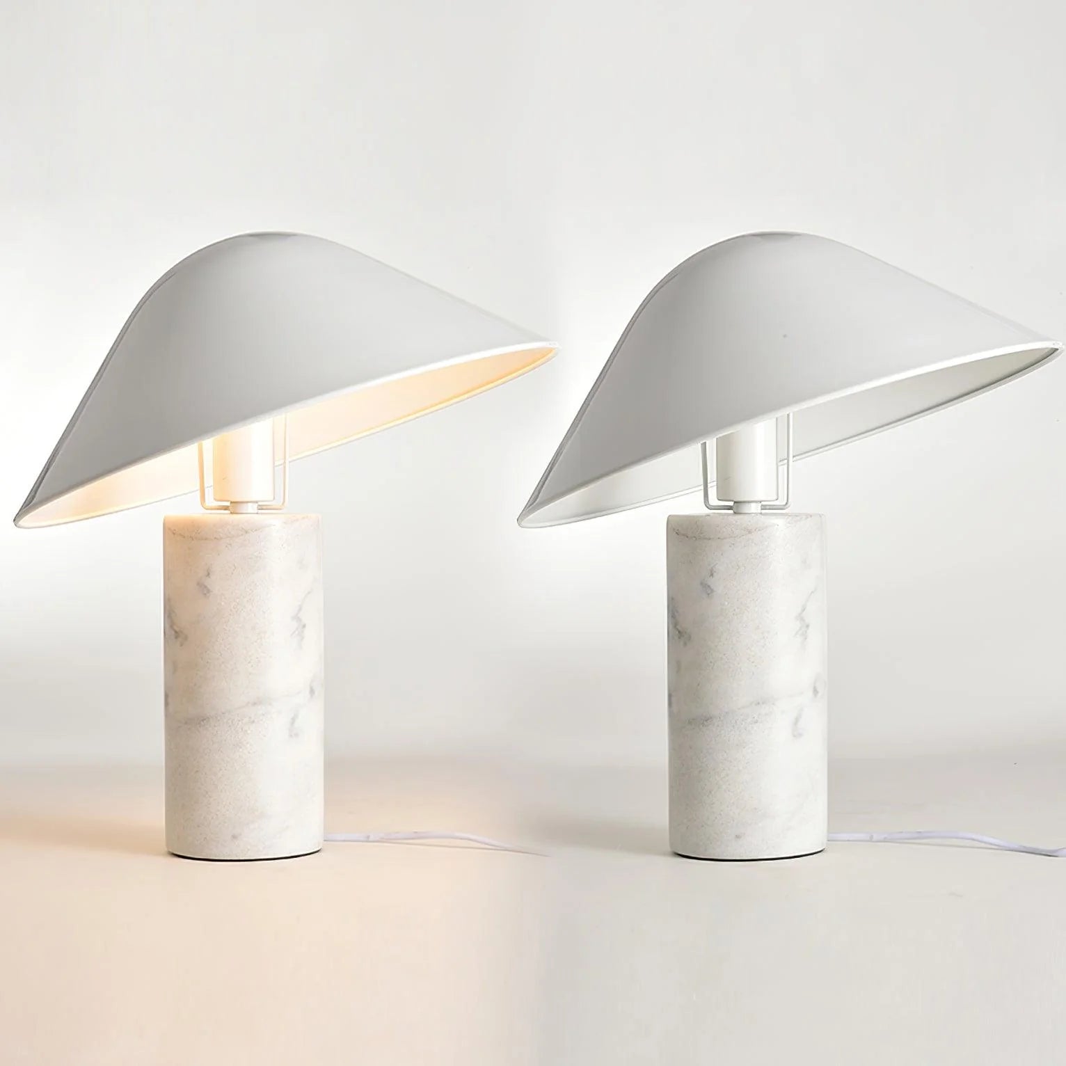 Modern White Flared Desk Lamp 14