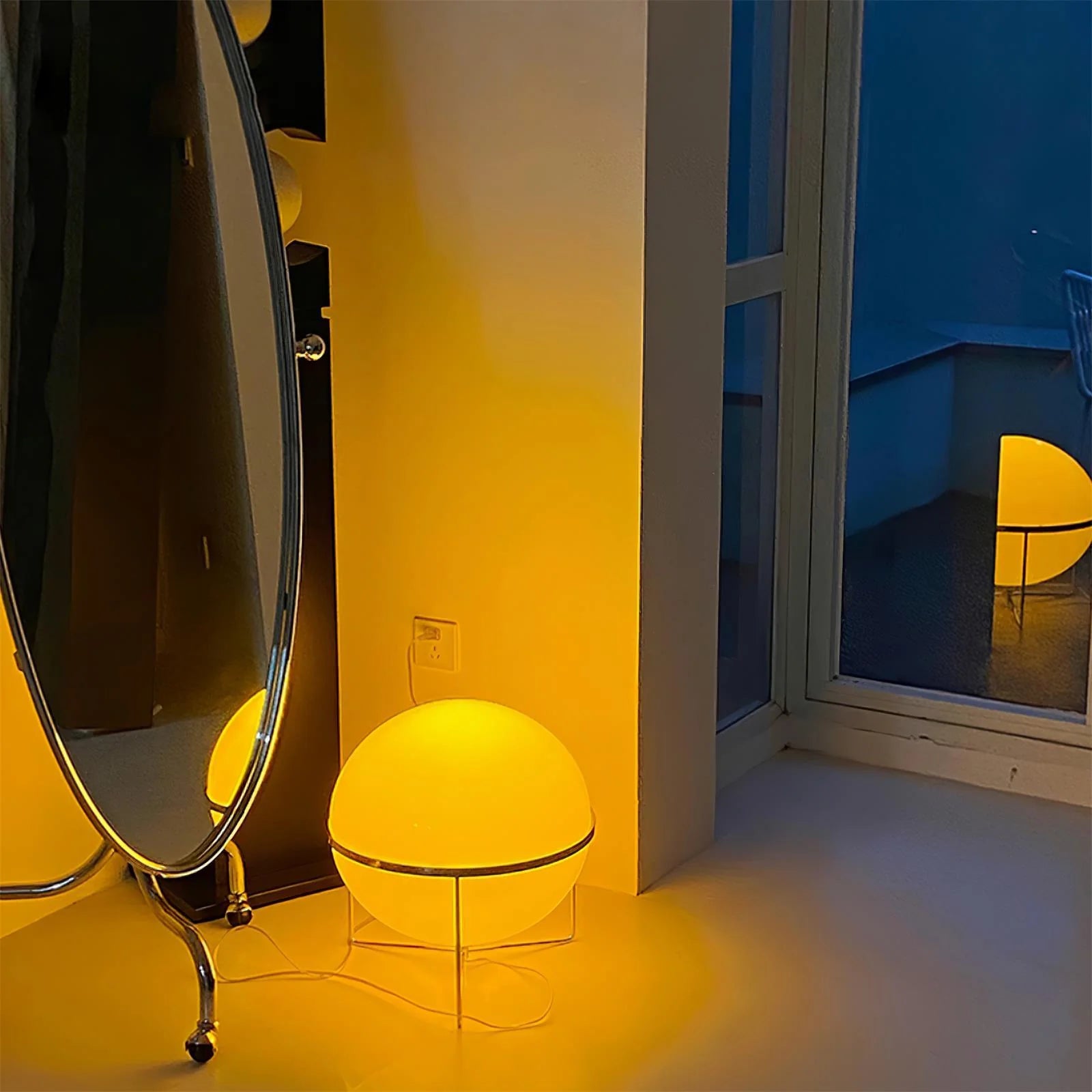 Modern Yellow Round Table Lamp-18