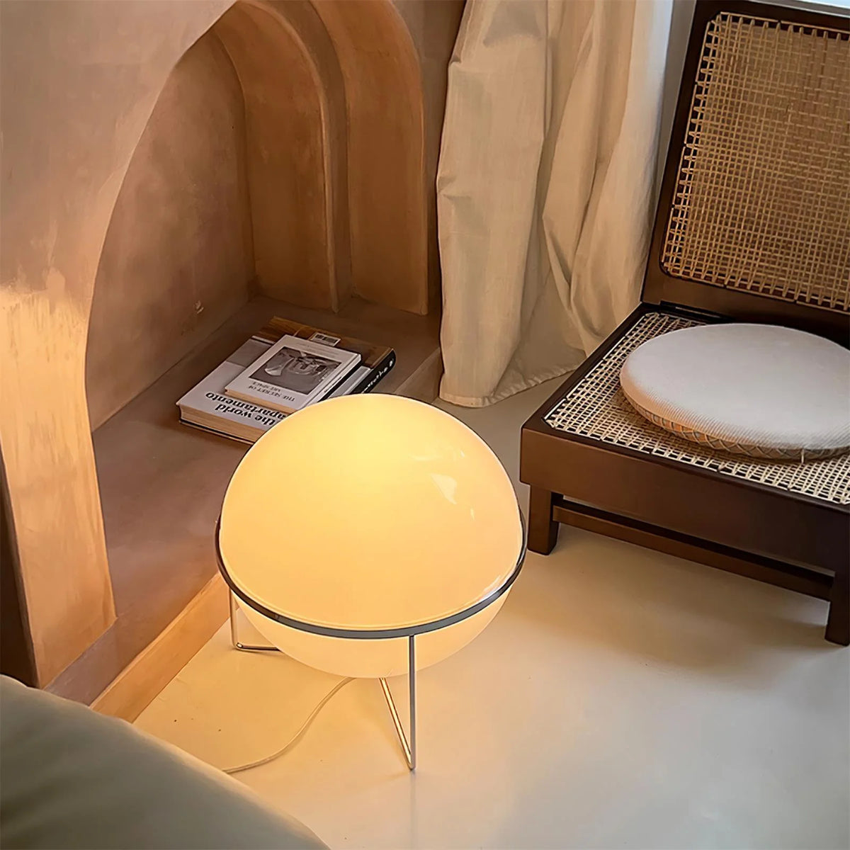 Modern Yellow Round Table Lamp-6