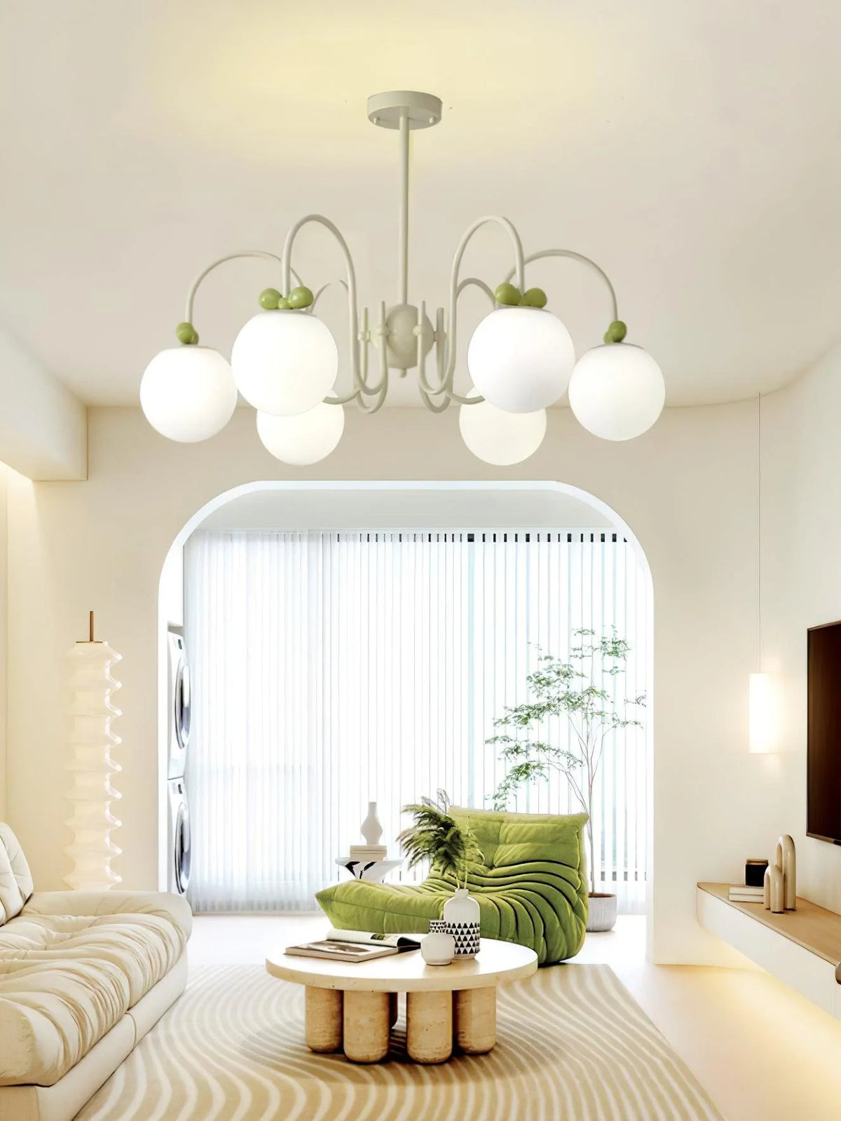 Modern cherry cream chandelier 11