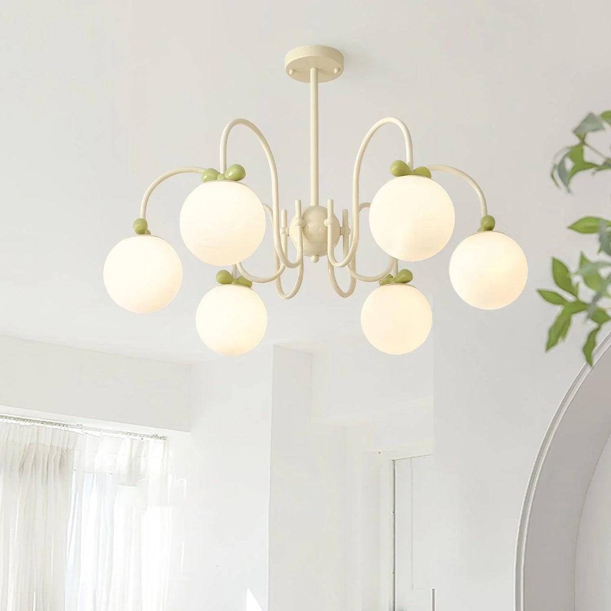 Modern cherry cream chandelier 15