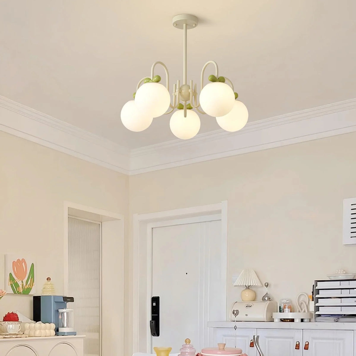 Modern cherry cream chandelier 2