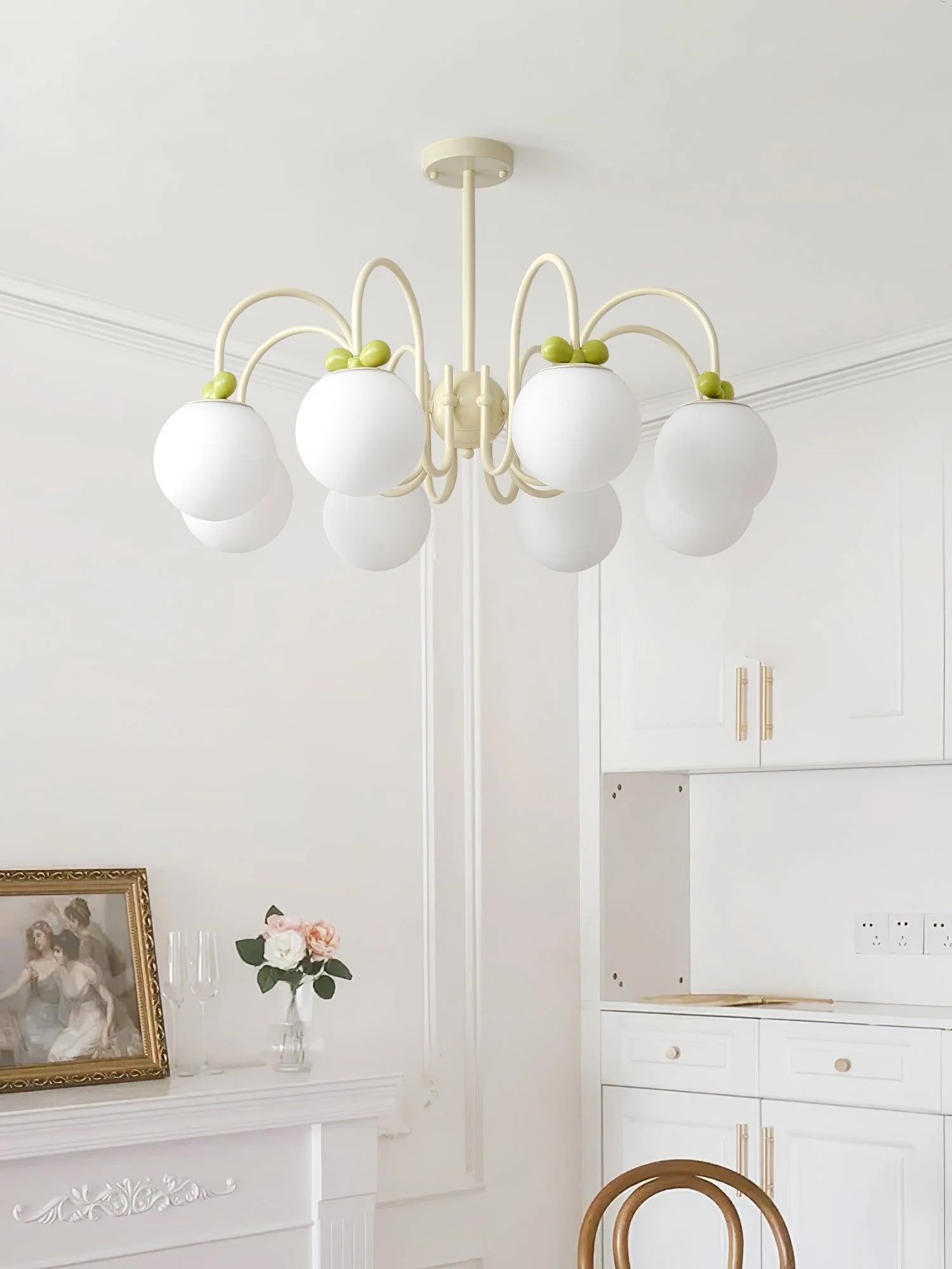 Modern cherry cream chandelier 7