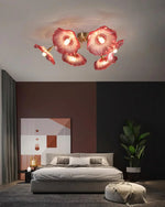 Murano Flowers Ceiling Lamp in the bedroom