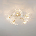 Display of the clear petal ceiling lamp