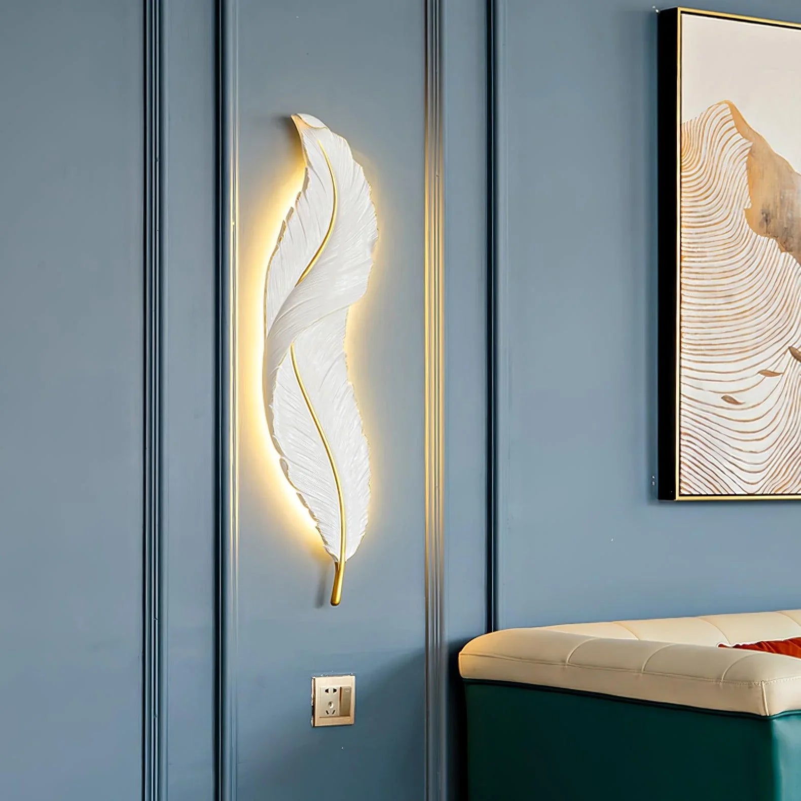 Nordic_3D_Feather_Wall_Lamp_5