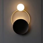 Nordic Metal Wall Sconces cast a light and shadow at dark night