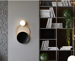 Nordic Metal Wall Sconces near the bookshelf