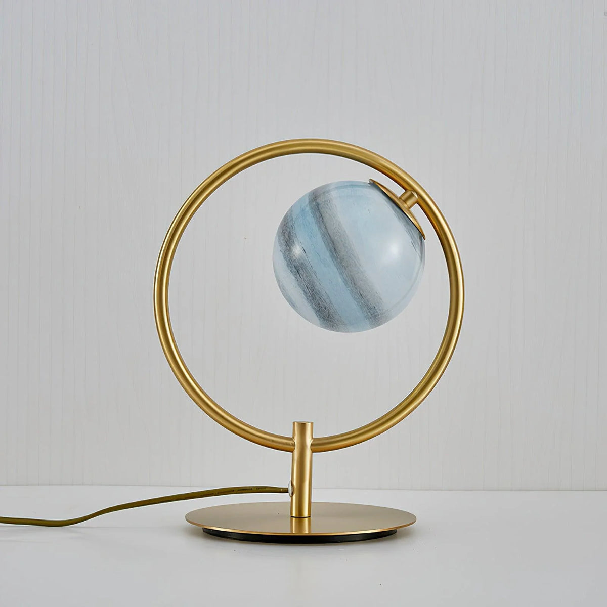 front view of Planetary Ring Table Lamp