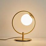 Nordic Planet Table Lamp with milk white lampshade