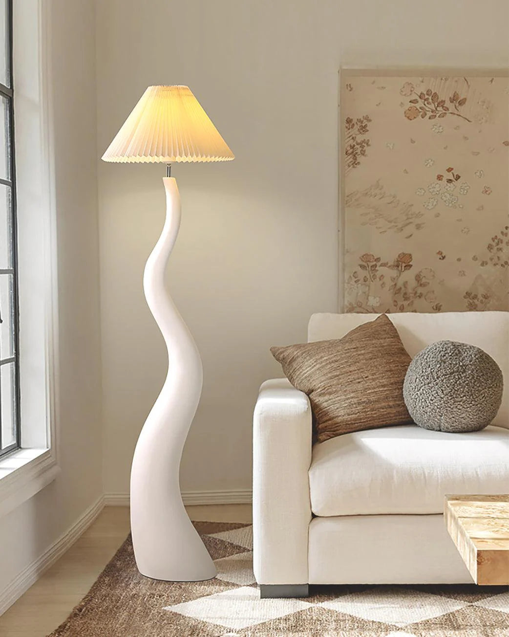 Nordic Twist Pleated Floor Lamp 2