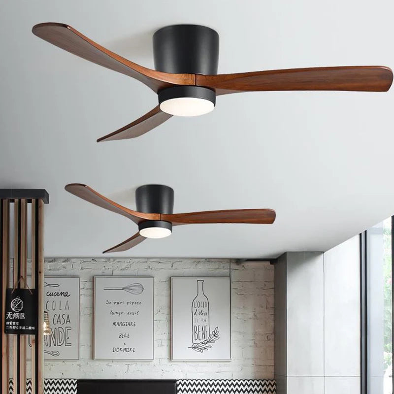 Nordic Wooden Ceiling Fan Light 8