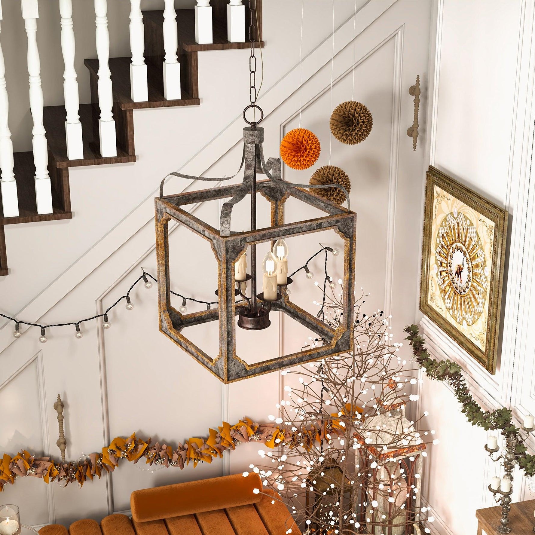 Old-fashioned Lantern Chandelier 8