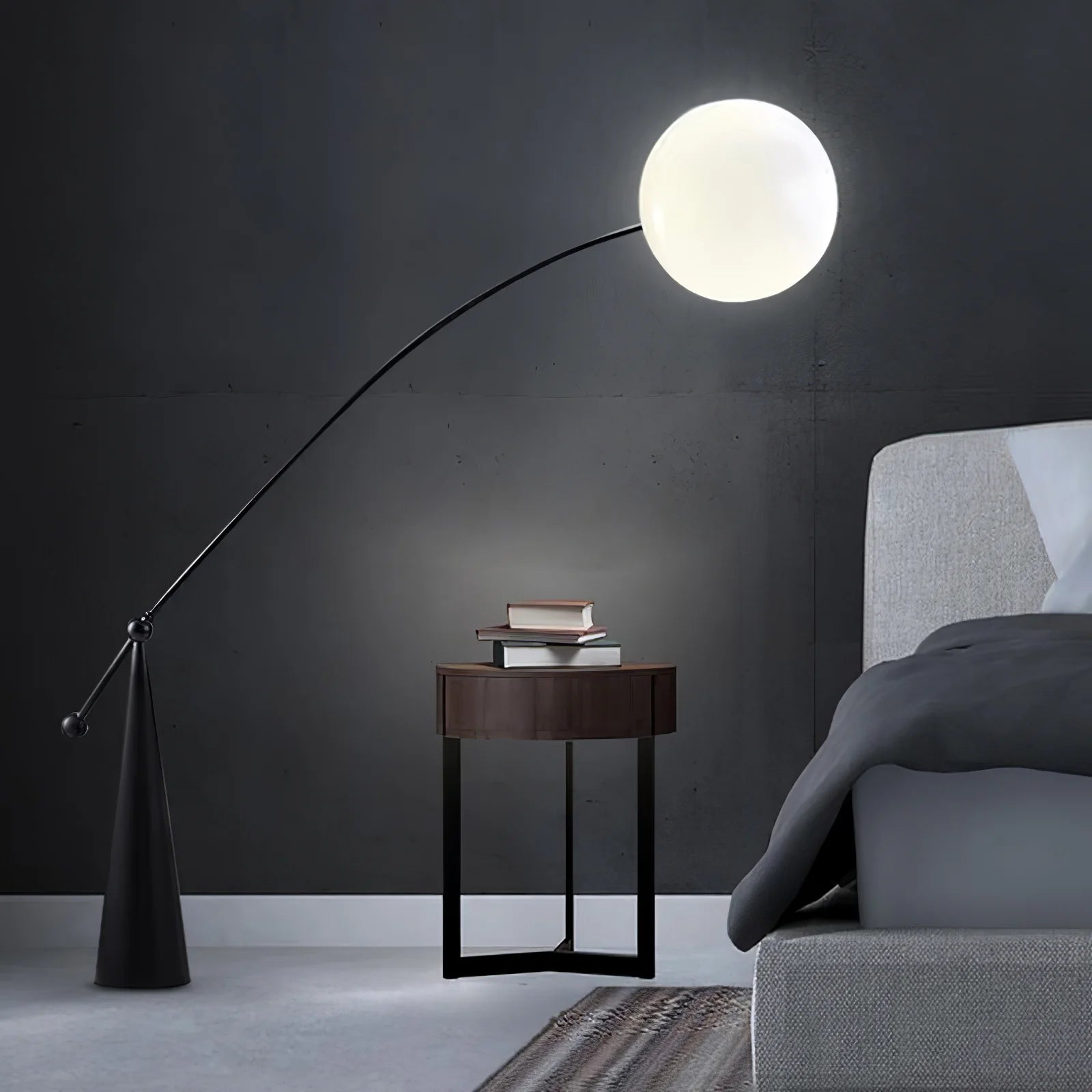 Opal Arc Floor Lamp 2