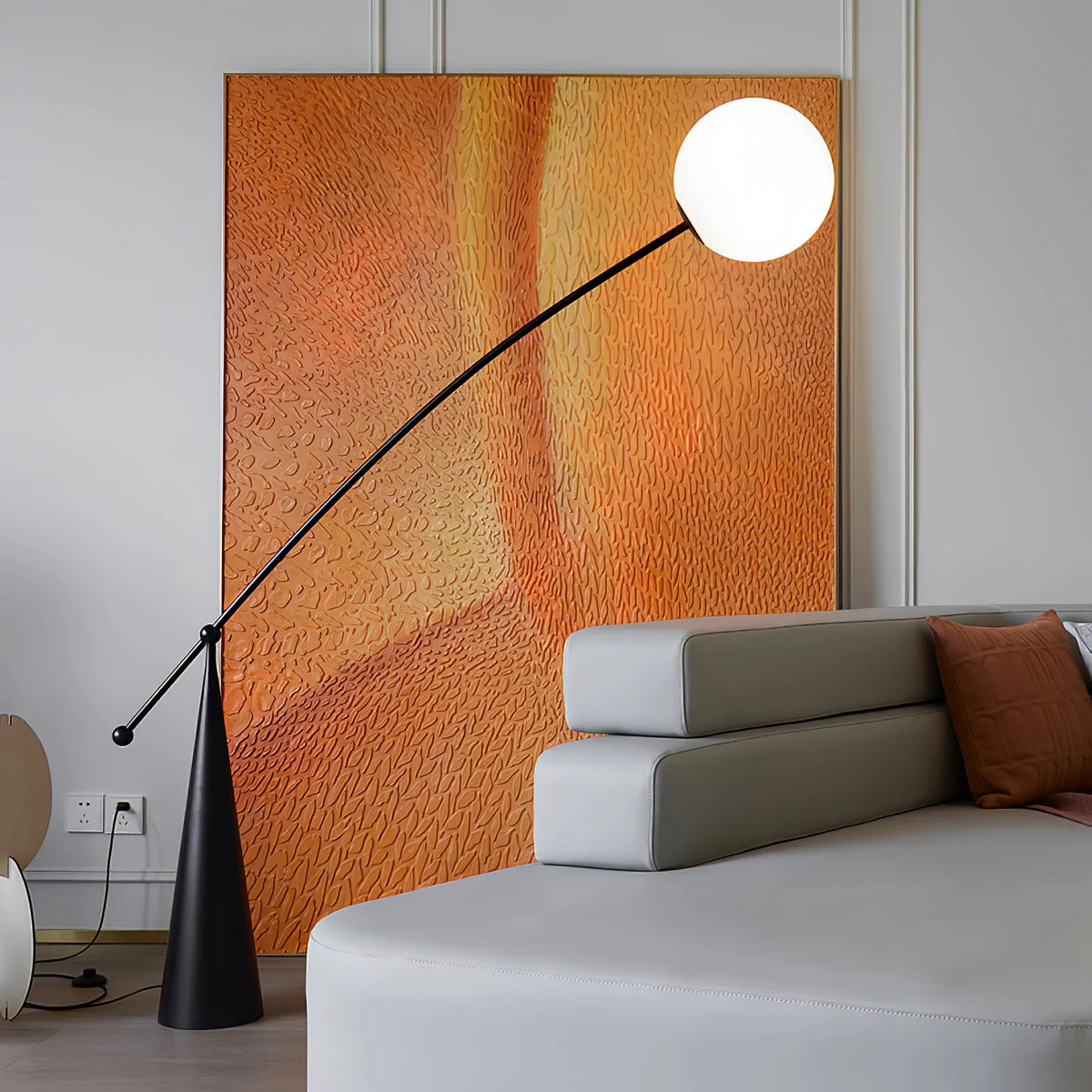 Opal Arc Floor Lamp 7