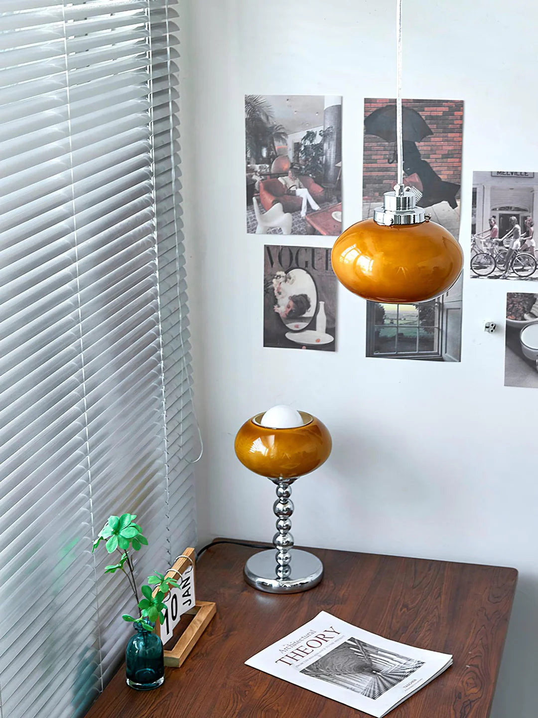 Oval Persimmon Table Lamp 9