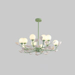 Pastoral Gingko Glass Chandelier 16