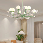 Pastoral Gingko Glass Chandelier 4